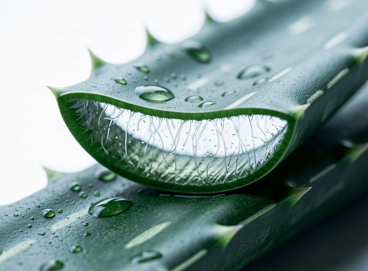 Macro cellular texture of tropical aloe vera
