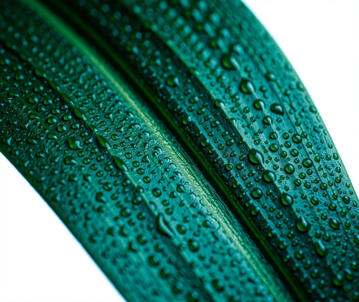 Macro detail of botanical moisture
